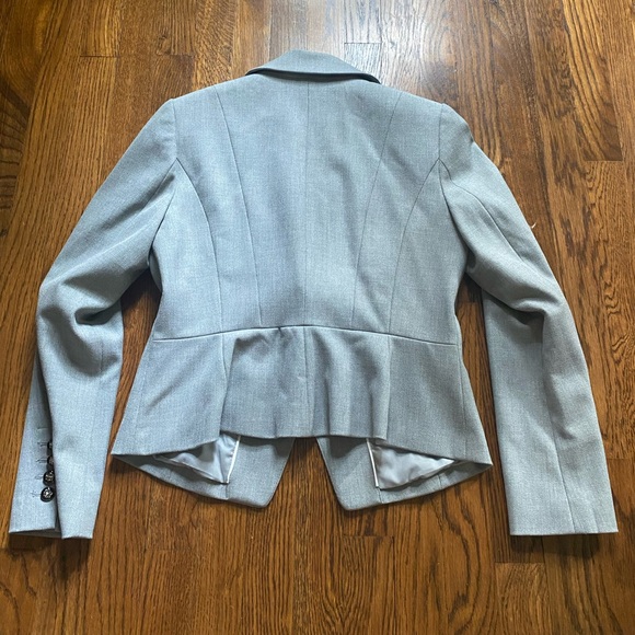 White House Black Market Blazer Women’s Size 6 Gray Fitted Lined Jacket Suit - Picture 10 of 12